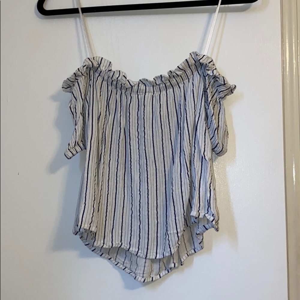 Off the shoulder blouse.